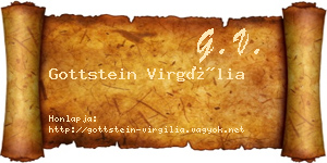Gottstein Virgília névjegykártya